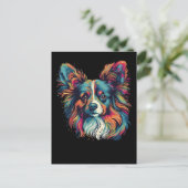Colorful Papillon-hond Briefkaart (Staand voorkant)