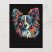 Colorful Papillon-hond Briefkaart (Voorkant)