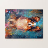 Colorful Papillon-hond Legpuzzel (Horizontaal)
