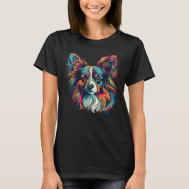 Colorful Papillon-hond T-shirt