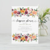 Colorful Paprika Bridal Lingerie Shower Kaart (Staand voorkant)