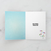 Colorful Paraglider Wings - Parachute on blue Male Kaart (Binnen)