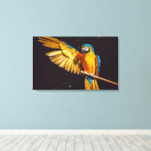 Colorful Parakeet Bird Canvas Afdruk (Insitu (Houten vloer))