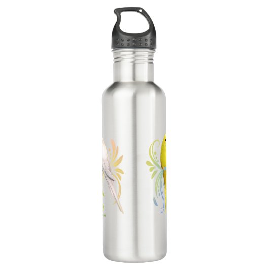 Colorful Parakeets Waterfles (Achterkant)