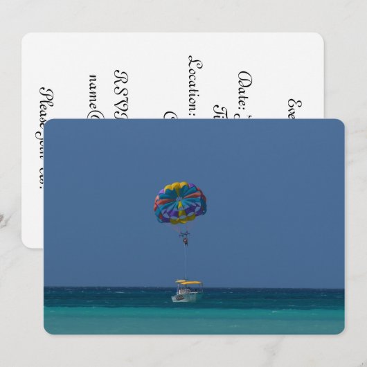 Colorful Parasailing Kaart (Voorkant / Achterkant)