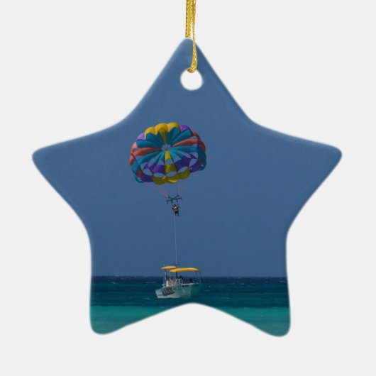 Colorful Parasailing Keramisch Ornament (Achterkant)