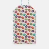 Colorful Parisian Macarons Pattern Birthday Bedank Cadeaulabel (Achterkant)