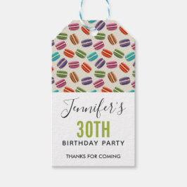 Colorful Parisian Macarons Pattern Birthday Cadeaulabel