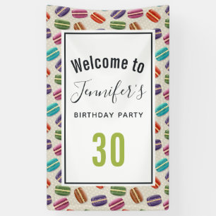 Colorful Parisian Macarons Pattern Birthday Spandoek