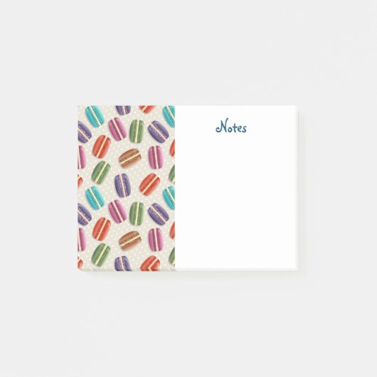Colorful Parisian Macarons Pattern Post-it® Notes (Voorkant)