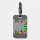 Colorful Parking Lot Overhead View Car Enthusiast Bagagelabel (Achterkant verticaal)