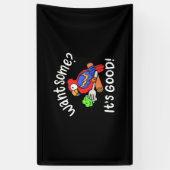 Colorful Parrot Bird wil wat Spandoek (Verticaal)