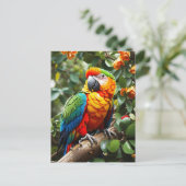 Colorful Parrot Briefkaart (Staand voorkant)
