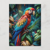Colorful Parrot Briefkaart (Voorkant)