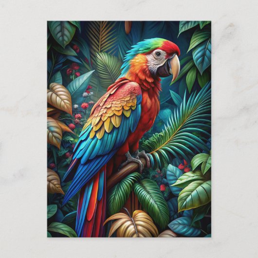 Colorful Parrot Briefkaart (Voorkant)