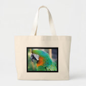 Colorful Parrot Canvas Bag Grote Tote Bag (Voorkant)