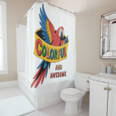 Colorful Parrot Douchegordijn (In situ)