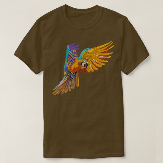 Colorful Parrot Embroidery T-shirt (Design voorkant)