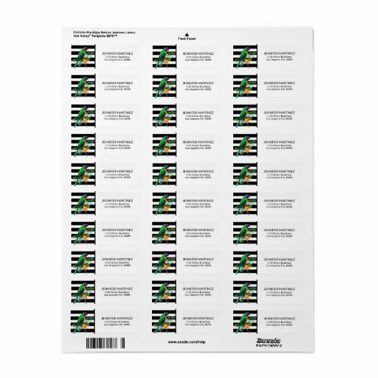 Colorful Parrot Etiket (Full Sheet)