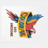 Colorful Parrot Fleece Deken (Voorkant (Horizontaal))