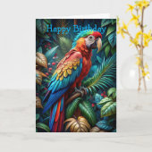 Colorful Parrot Kaart (Gele Bloem)