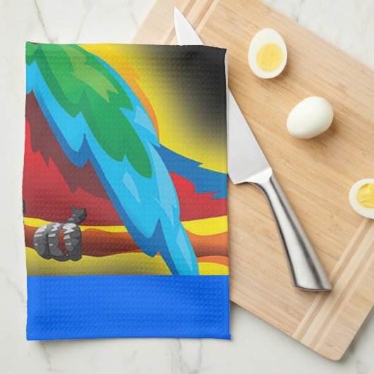 Colorful Parrot Kitchen Towel Theedoek (Quarter Fold)