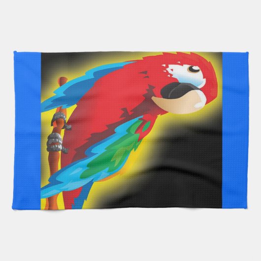 Colorful Parrot Kitchen Towel Theedoek (Horizontaal)