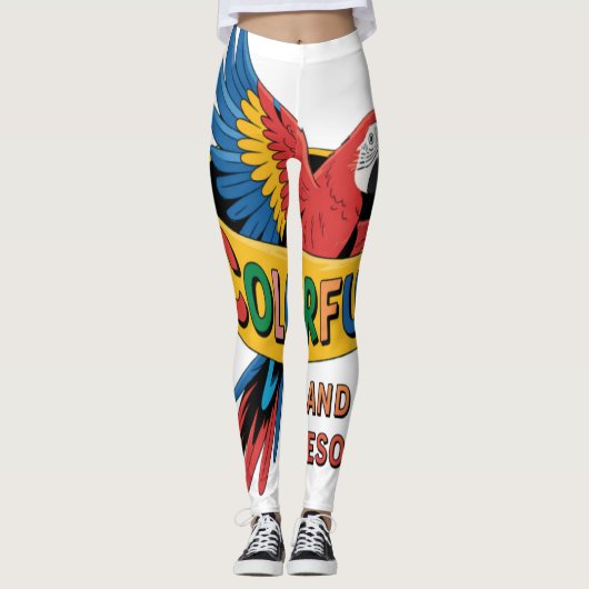 Colorful Parrot Leggings (Voorkant)