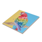 Colorful Parrot Macaw Waterverf Keramische Tegel Tegeltje (Zijkant)