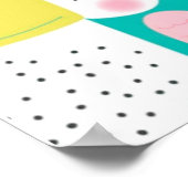 Colorful Parrot met polkadots. Poster (Hoek)