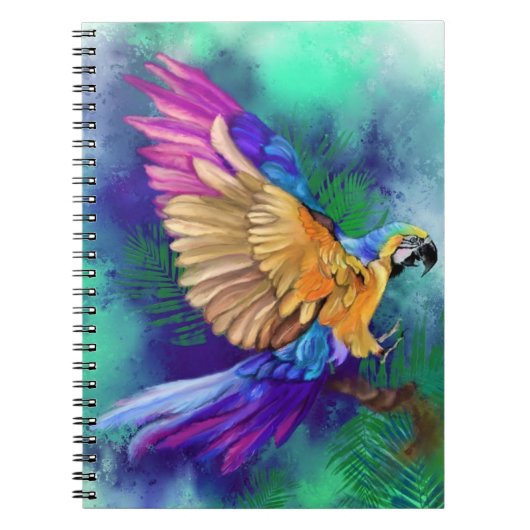Colorful Parrot Notitieboek (Voorkant)