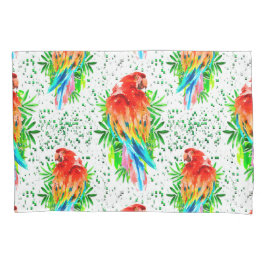 Colorful Parrot Pillow Hoesje Macaw - Ara Painting Kussensloop
