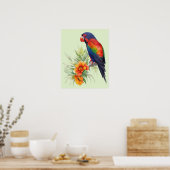 Colorful Parrot Poster (Keuken)
