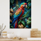 Colorful Parrot Poster (Keuken)
