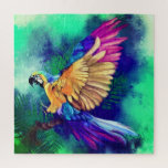 Colorful Parrot Puzzle Legpuzzel<br><div class="desc">Prachtige kleurrijke papegaaipuzzels - MIGNED Waterverf Painting</div>