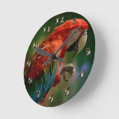 Colorful Parrot Ronde Klok (Hoek)