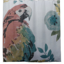 Colorful Parrot Shower Curtain