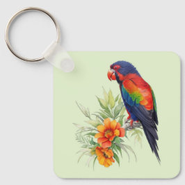Colorful Parrot Sleutelhanger