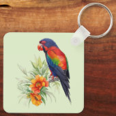 Colorful Parrot Sleutelhanger (Achterkant)