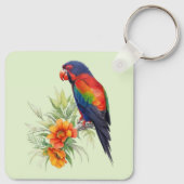 Colorful Parrot Sleutelhanger (Achterkant)
