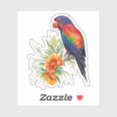 Colorful Parrot Sticker (Vel)
