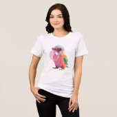 Colorful Parrot T-Shirt | Cute Bubblegum Bird  (Voorkant volledig)