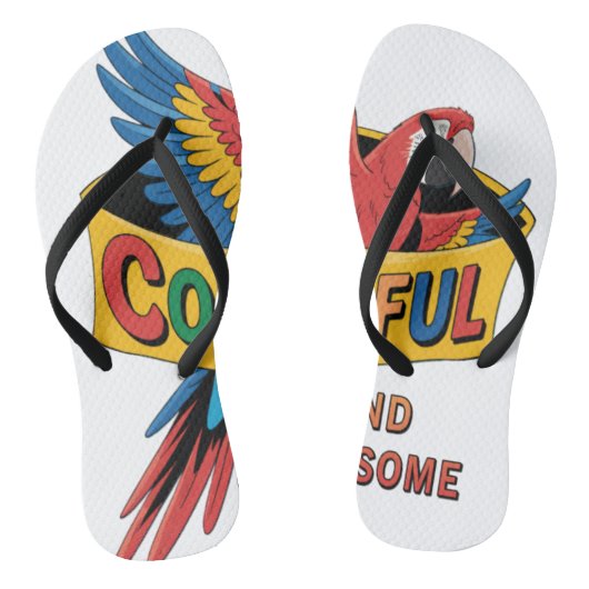 Colorful Parrot Teenslippers (Voetbed)