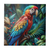 Colorful Parrot Tegeltje (Voorkant)