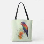 Colorful Parrot Tote Bag (Achterkant)