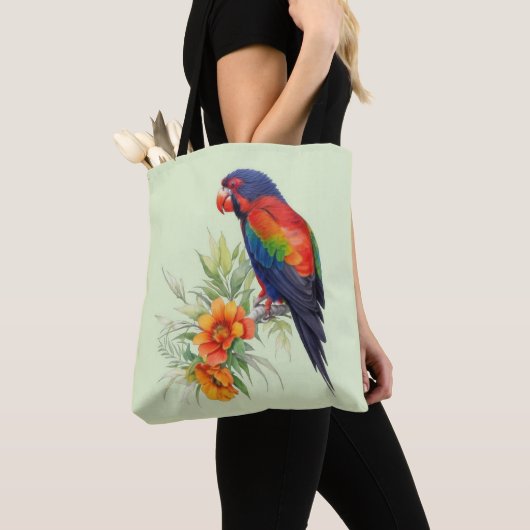 Colorful Parrot Tote Bag (Dichtbij)