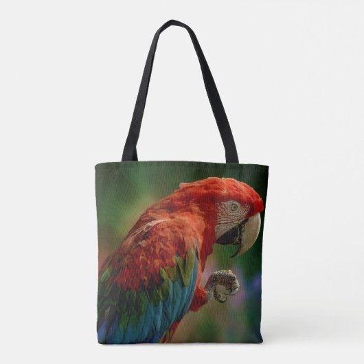 Colorful Parrot Tote Bag (Achterkant)