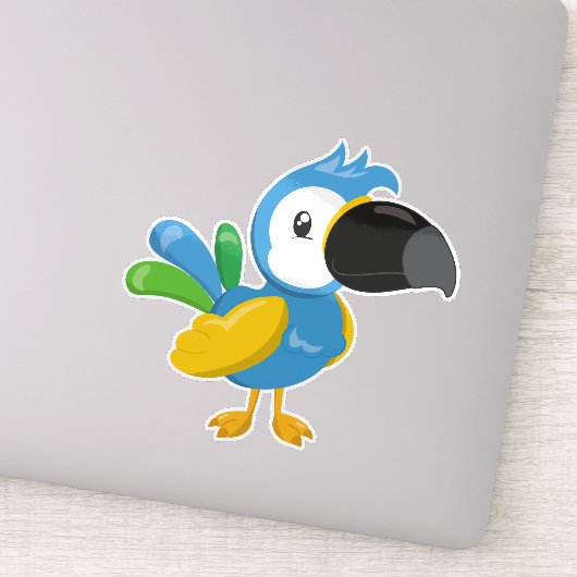 Colorful Parrot, Tropische Parrot, Cute Parrot Sticker (Detail)