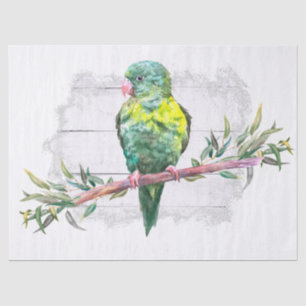 Colorful Parrot Tropische Waterverf Tissuepapier
