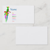 Colorful Parrot Visitekaartje (Voorkant / Achterkant)